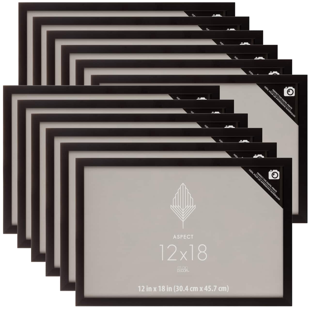 12 Pack: Black Narrow Frame, Aspect by Studio Décor®